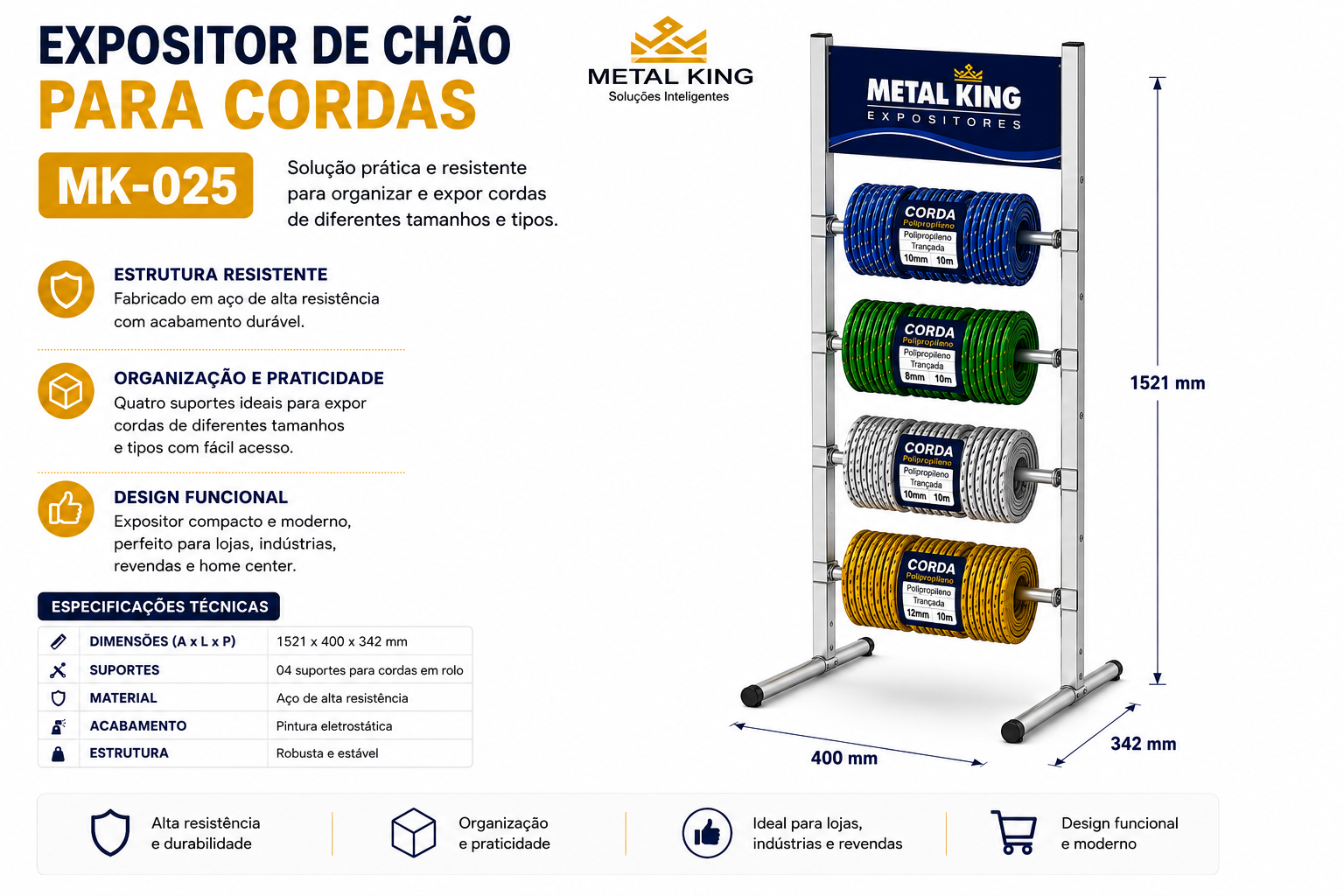 Ficha técnica MK25 — Metal King