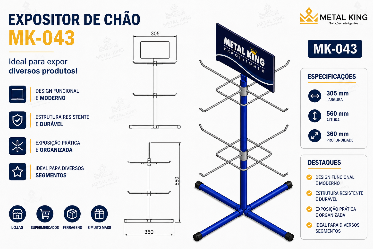 Ficha técnica MK43 — Metal King